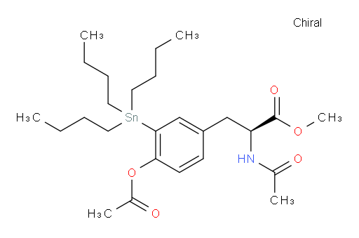 (S)-甲基 2-乙酰胺基-3-(4-乙酰氧基-3-(三丁基锡基)苯基)丙酸酯
