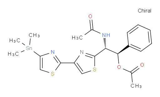 (1R,2R)-2-乙酰胺基-1-苯基-2-(4-(三甲基锡基)-[2,4'-bi噻唑]-2'-基)乙基 乙酸酯