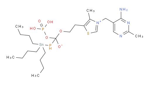 (2-(3-((4-amino-2-methylpyrimidin-5-yl)methyl)-4-methylthiazol-3-ium-5-yl)ethoxy)(phosphonooxy)((tributylstannyl)phosphino)methanolate