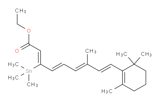 (2Z,4E,6E,8E)-ethyl 7-methyl-9-(2,6,6-trimethylcyclohex-1-en-1-yl)-3-(trimethylstannyl)nona-2,4,6,8-tetraenoate