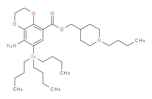 (1-butylpiperidin-4-yl)methyl 8-amino-7-(tributylstannyl)-2,3-dihydrobenzo[b][1,4]dioxine-5-carboxylate