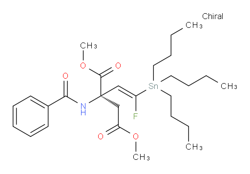 (R,E)-二甲基 2-苯甲酰胺基-2-(2-氟-2-(三丁基锡基)乙烯基)琥珀酸酯