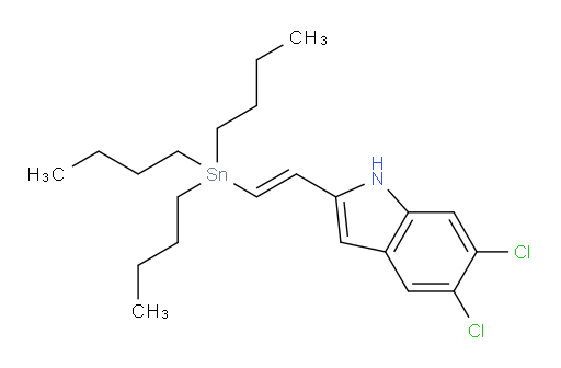 (E)-5,6-二氯-2-(2-(三丁基锡基)乙烯基)-1H-吲哚