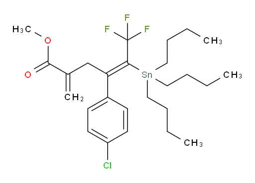 (Z)-甲基 4-(4-氯苯基)-6,6,6-三氟-2-亚甲基-5-(三丁基锡基)己-4-烯酸酯