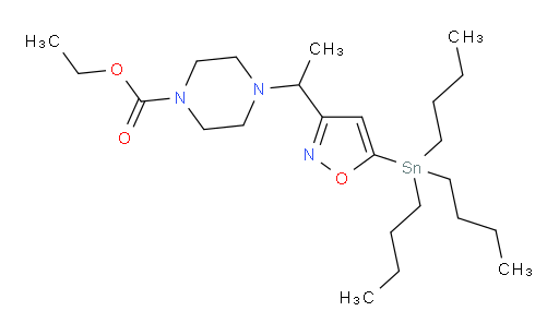 乙基 4-(1-(5-(三丁基锡基)异噁唑-3-基)乙基)哌嗪-1-甲酸酯