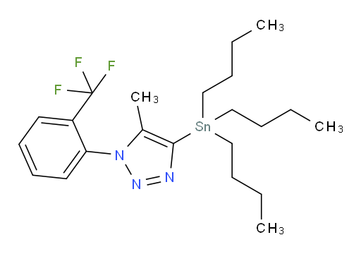 5-methyl-4-(tributylstannyl)-1-(2-(trifluoromethyl)phenyl)-1H-1,2,3-triazole
