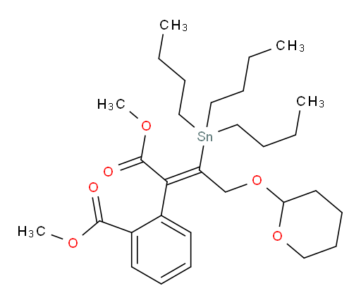 (Z)-methyl 2-(1-methoxy-1-oxo-4-((tetrahydro-2H-pyran-2-yl)oxy)-3-(tributylstannyl)but-2-en-2-yl)benzoate