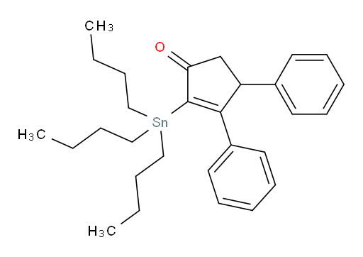 3,4-diphenyl-2-(tributylstannyl)cyclopent-2-enone