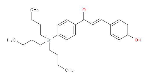 (E)-3-(4-hydroxyphenyl)-1-(4-(tributylstannyl)phenyl)prop-2-en-1-one