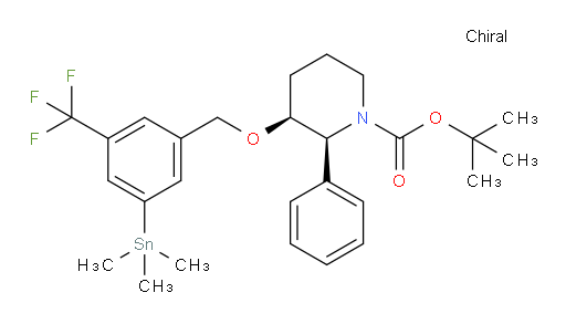 (2S,3S)-tert-butyl 2-phenyl-3-((3-(trifluoromethyl)-5-(trimethylstannyl)benzyl)oxy)piperidine-1-carboxylate