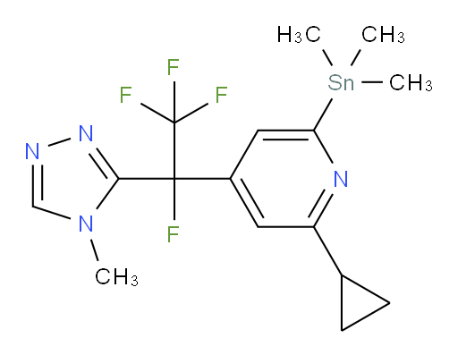 2-cyclopropyl-4-(1,2,2,2-tetrafluoro-1-(4-methyl-4H-1,2,4-triazol-3-yl)ethyl)-6-(trimethylstannyl)pyridine
