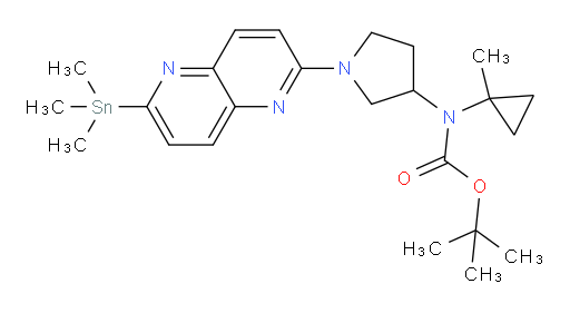 tert-butyl (1-methylcyclopropyl)(1-(6-(trimethylstannyl)-1,5-naphthyridin-2-yl)pyrrolidin-3-yl)carbamate
