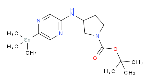 tert-butyl 3-((5-(trimethylstannyl)pyrazin-2-yl)amino)pyrrolidine-1-carboxylate
