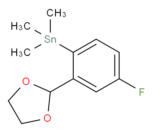 (2-(1,3-dioxolan-2-yl)-4-fluorophenyl)trimethylstannane