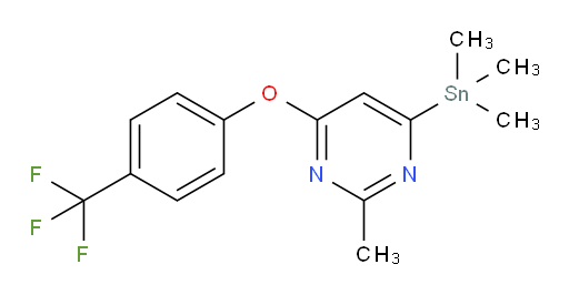 2-methyl-4-(4-(trifluoromethyl)phenoxy)-6-(trimethylstannyl)pyrimidine