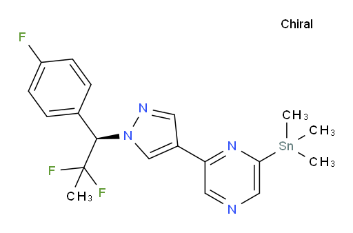 (R)-2-(1-(2,2-difluoro-1-(4-fluorophenyl)propyl)-1H-pyrazol-4-yl)-6-(trimethylstannyl)pyrazine