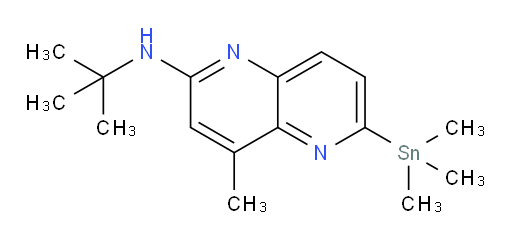 N-(tert-butyl)-4-methyl-6-(trimethylstannyl)-1,5-naphthyridin-2-amine
