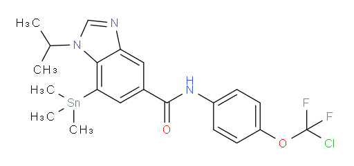 N-(4-(chlorodifluoromethoxy)phenyl)-1-isopropyl-7-(trimethylstannyl)-1H-benzo[d]imidazole-5-carboxamide