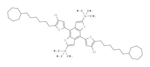 (4,8-bis(4-chloro-5-(6-cycloheptylhexyl)thiophen-2-yl)benzo[1,2-b:4,5-b']dithiophene-2,6-diyl)bis(trimethylstannane)