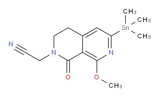 2-(8-methoxy-1-oxo-6-(trimethylstannyl)-3,4-dihydro-2,7-naphthyridin-2(1H)-yl)acetonitrile