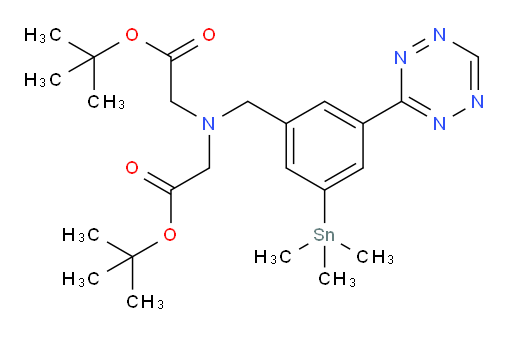 di-tert-butyl 2,2'-((3-(1,2,4,5-tetrazin-3-yl)-5-(trimethylstannyl)benzyl)azanediyl)diacetate