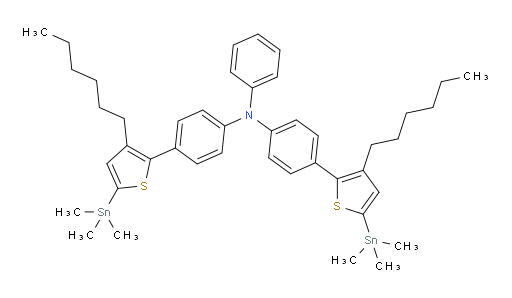 4-(3-hexyl-5-(trimethylstannyl)thiophen-2-yl)-N-(4-(3-hexyl-5-(trimethylstannyl)thiophen-2-yl)phenyl)-N-phenylaniline