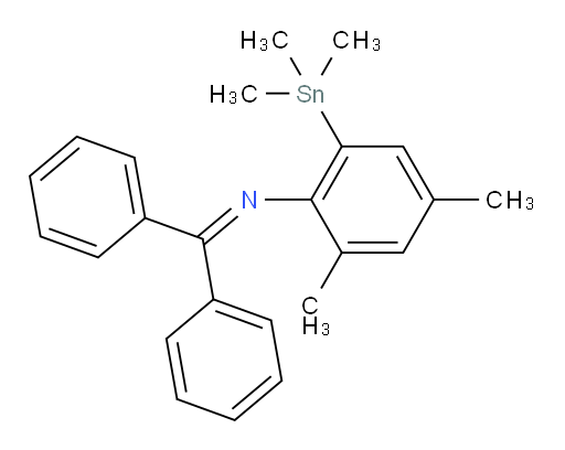 N-(diphenylmethylene)-2,4-dimethyl-6-(trimethylstannyl)aniline