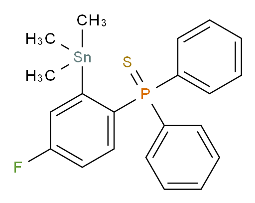 (4-fluoro-2-(trimethylstannyl)phenyl)diphenylphosphine sulfide