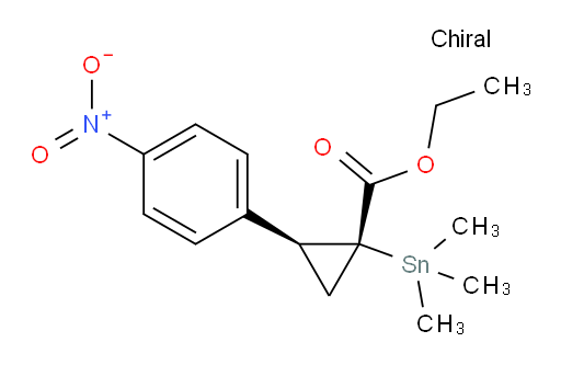 (1R,2S)-ethyl 2-(4-nitrophenyl)-1-(trimethylstannyl)cyclopropanecarboxylate