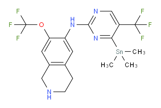 7-(trifluoromethoxy)-N-(5-(trifluoromethyl)-4-(trimethylstannyl)pyrimidin-2-yl)-1,2,3,4-tetrahydroisoquinolin-6-amine