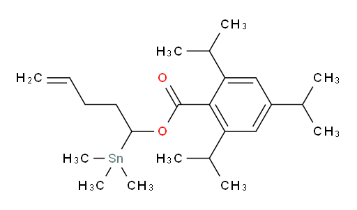 1-(trimethylstannyl)pent-4-en-1-yl 2,4,6-triisopropylbenzoate