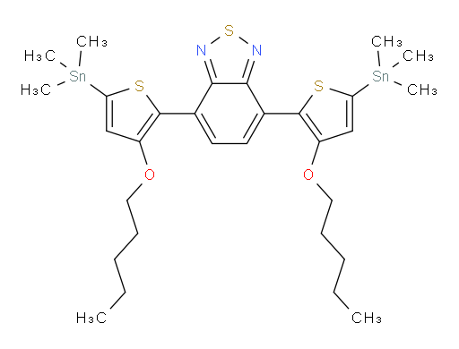 4,7-bis(3-(pentyloxy)-5-(trimethylstannyl)thiophen-2-yl)benzo[c][1,2,5]thiadiazole