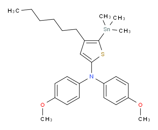4-hexyl-N,N-bis(4-methoxyphenyl)-5-(trimethylstannyl)thiophen-2-amine