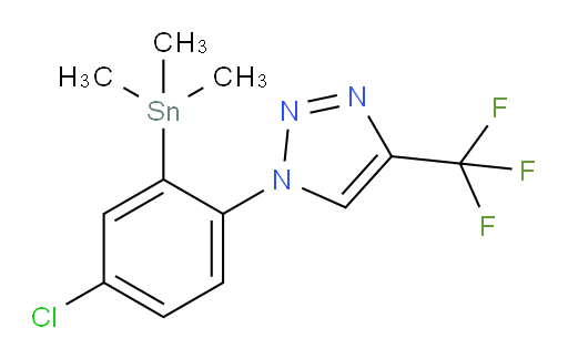 1-(4-chloro-2-(trimethylstannyl)phenyl)-4-(trifluoromethyl)-1H-1,2,3-triazole