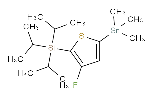 (3-fluoro-5-(trimethylstannyl)thiophen-2-yl)triisopropylsilane