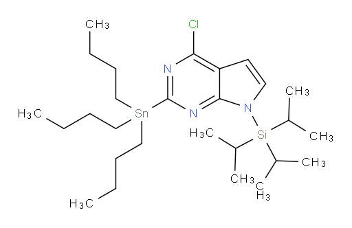 4-chloro-2-(tributylstannyl)-7-(triisopropylsilyl)-7H-pyrrolo[2,3-d]pyrimidine