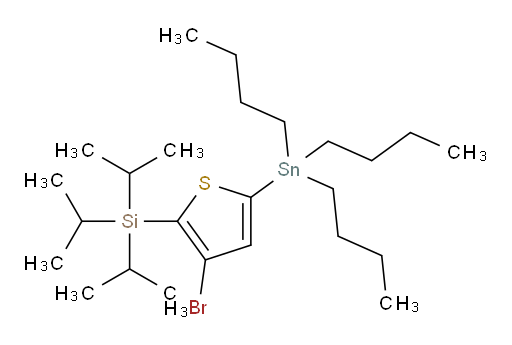 (3-bromo-5-(tributylstannyl)thiophen-2-yl)triisopropylsilane