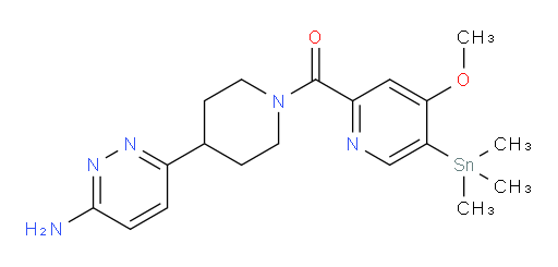 (4-(6-aminopyridazin-3-yl)piperidin-1-yl)(4-methoxy-5-(trimethylstannyl)pyridin-2-yl)methanone