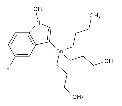 5-fluoro-1-methyl-3-(tributylstannyl)-1H-indole