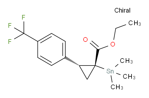 (1R,2R)-ethyl 2-(4-(trifluoromethyl)phenyl)-1-(trimethylstannyl)cyclopropanecarboxylate