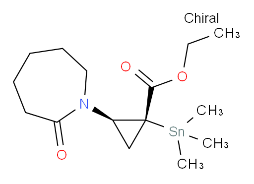 (1R,2R)-ethyl 2-(2-oxoazepan-1-yl)-1-(trimethylstannyl)cyclopropanecarboxylate