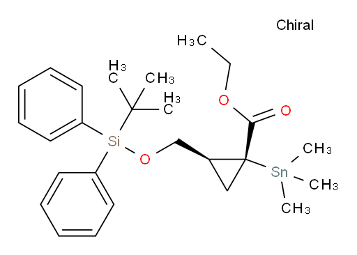 (1R,2S)-ethyl 2-(((tert-butyldiphenylsilyl)oxy)methyl)-1-(trimethylstannyl)cyclopropanecarboxylate
