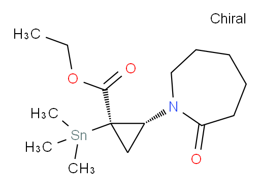 (1R,2R)-ethyl 2-(2-oxoazepan-1-yl)-1-(trimethylstannyl)cyclopropanecarboxylate