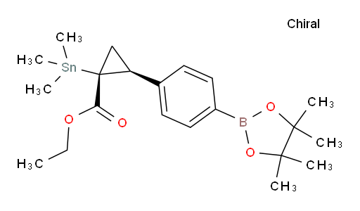 (1R,2S)-ethyl 2-(4-(4,4,5,5-tetramethyl-1,3,2-dioxaborolan-2-yl)phenyl)-1-(trimethylstannyl)cyclopropanecarboxylate