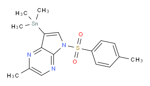 2-methyl-5-tosyl-7-(trimethylstannyl)-5H-pyrrolo[2,3-b]pyrazine