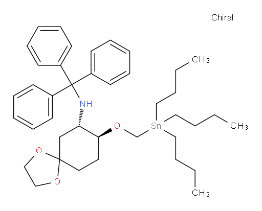 (7S,8S)-8-((tributylstannyl)methoxy)-N-trityl-1,4-dioxaspiro[4.5]decan-7-amine