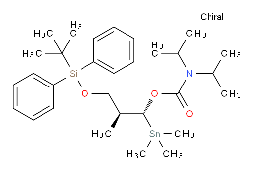 (1R,2S)-3-((tert-butyldiphenylsilyl)oxy)-2-methyl-1-(trimethylstannyl)propyl diisopropylcarbamate