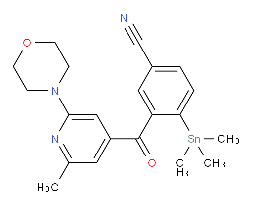 3-(2-methyl-6-morpholinoisonicotinoyl)-4-(trimethylstannyl)benzonitrile