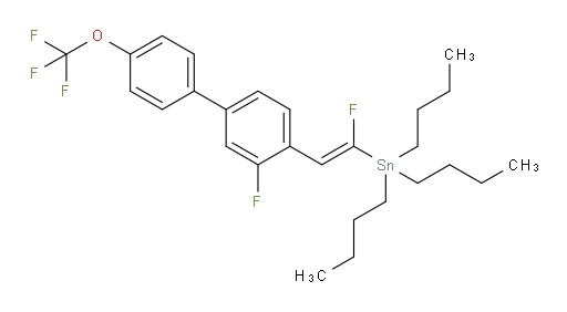 (E)-tributyl(1-fluoro-2-(3-fluoro-4'-(trifluoromethoxy)-[1,1'-biphenyl]-4-yl)vinyl)stannane
