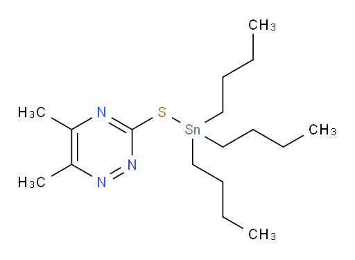 5,6-dimethyl-3-((tributylstannyl)thio)-1,2,4-triazine